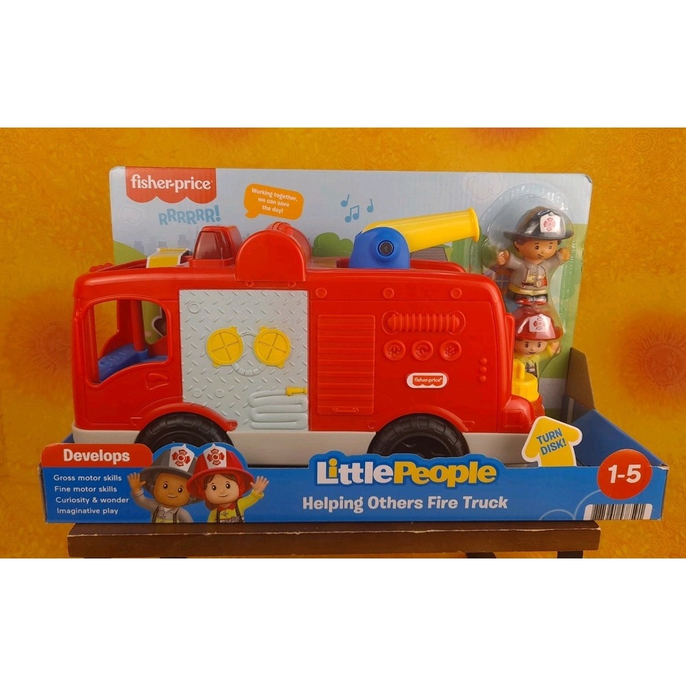 Fisher-Price Little People Helping Others Fire Truck Musical Toy 2 Firefighters